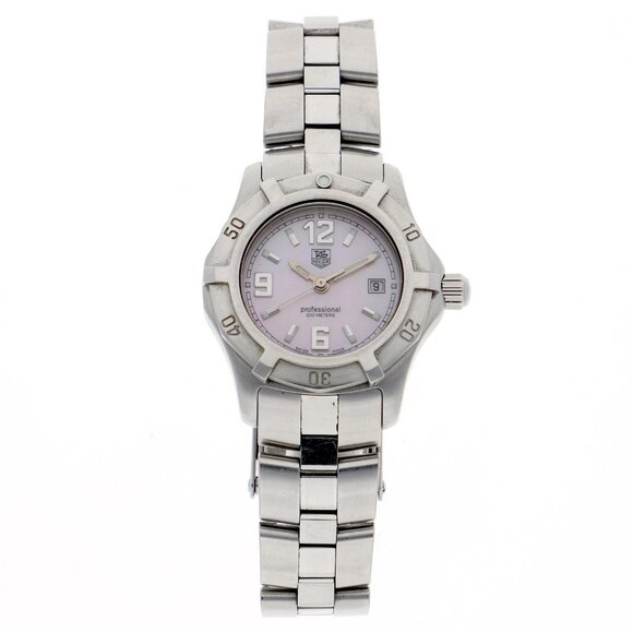 TAG HEUER WH1319 Aqua racer Pink shell SS QZ - Picture 6 of 6